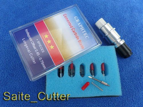 1pc Graphtec CB15 Cutting Plotter Blade Holder Vinyl Cutter + 5pcs HQ 45° Blades