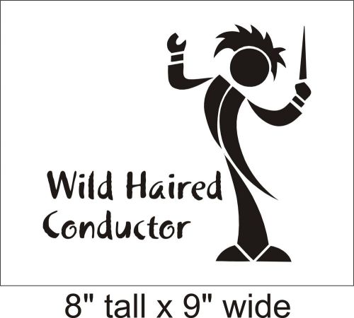 Wild Haired Conductor Decal Vinyl Car i Pad Laptop Window Wall Sticker-FA11