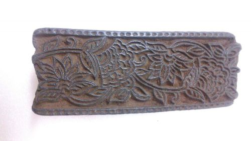 Vintage big size deep inlay handcarved bunch of bud textile printing block/stamp for sale