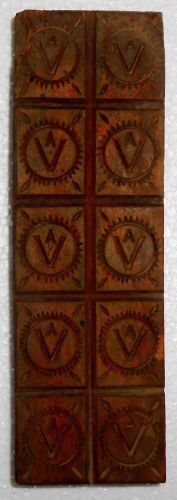 Vintage ornament letterspress wooden block good for study printing designee m567 for sale