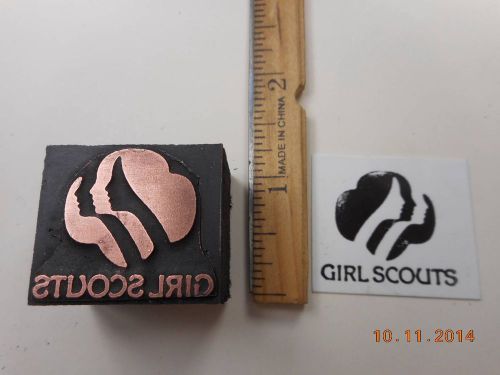 Printing Letterpress Printers Block, Girl Scouts, Emblem