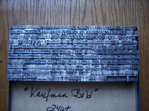 Letterpress Metal Type  &#034;Kaufman Bold&#034;  24 Point