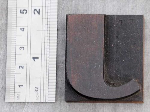 letter &#034;J&#034; Art Deco letterpress wood block wonderful patina alphabet printing 2