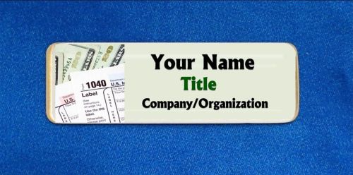 Tax forms custom personalized name tag badge id preparer accountant irs for sale