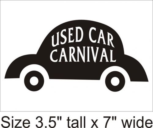 2x used car carnival sign car vinyl sticker decal truck bumper f a c - 1125 for sale