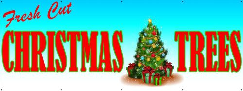 Christmas Tree Banner 36&#034;x96&#034; 13oz Outdoor Banner High Quality Full Color
