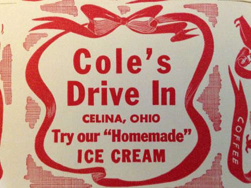 Cole&#039;s Drive In, CELINA, OHIO 1950s-1960s era Burger /n Fries Basket NEW/UN-USED