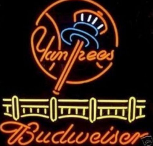 Hot budweiser beer bar pub handcrafted real glass tube neon light 19*15 for sale