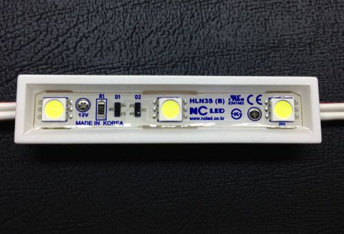 10PC WHITE LED MODULE SMD 12v SIGNAGE LETTER OUTDOOR LIGHT BAR STRIP IP68 KOREA
