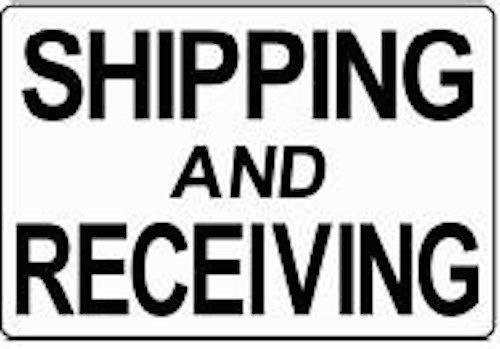 SHIPPING AND RECEIVING 14x20 Heavy Duty Plastic Sign