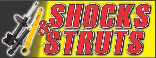 4&#039;x10&#039; SHOCKS &amp; STRUTS BANNER XL Outdoor Sign Car Auto Service Repair Shop CV