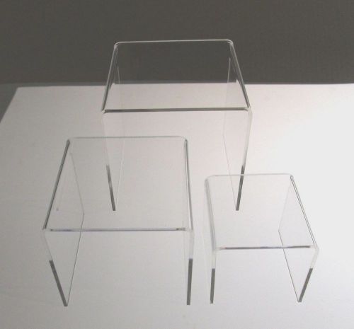 1 Set of 2&#034; 3&#034; &amp; 4&#034; Clear Acrylic Risers