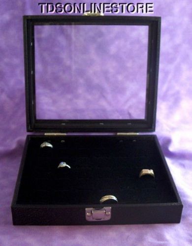 36 RING GLASS TOP JEWELRY DISPLAY CASE BOX #2