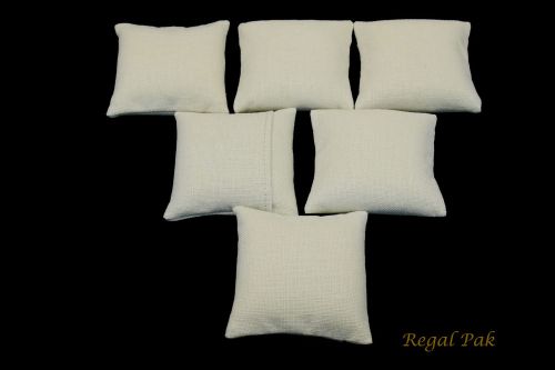 6 Pieces Small Linen Bracelet/Watch Pillow 3&#034; X 3&#034;
