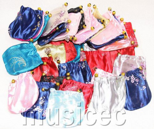 50pcs MIX colors silk jewelry pouchs Bags Gift packing T476A66
