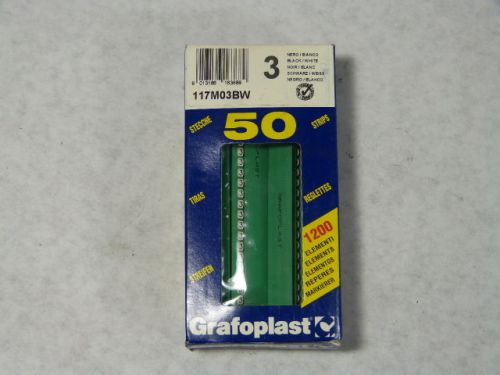 Grafoplast 117M03BW Wire/Cable Marker Strip 50 per box ! NEW !