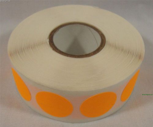 1000 Orange Self-Adhesive Price Labels 3/4&#034; Stickers/ Tags Retail Store Supplies