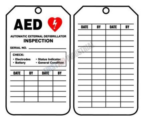 Aed inspection tags for sale