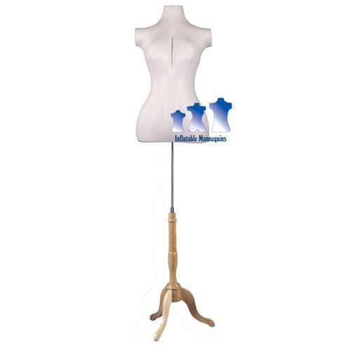 Inflatable Female Torso, Mid-Size, with MS7N Stand, Ivory