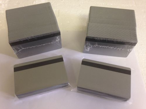 250 Silver PVC Cards - HiCo Mag Stripe 2 Track - CR80 .30 Mil for ID Printers
