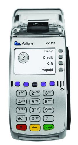 Verifone vx 520 dual com 160mb terminal with smart card/emv reader for sale