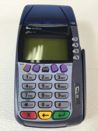 Verifone Omni 3750 Dual Comm Credit Card Terminal Machine ASIS UNTESTED