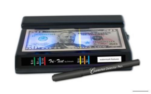 New Dri Mark Products Tri Test Ultraviolet Counterfeit Detection System Black