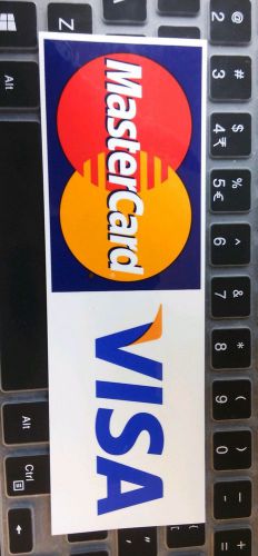CREDIT CARD LOGO DECAL STICKER - Visa, MasterCard 7x2.12