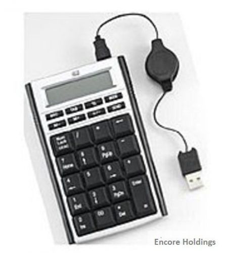 Adesso akp-160 numeric keypad with built-in calculator - usb - silver, black for sale