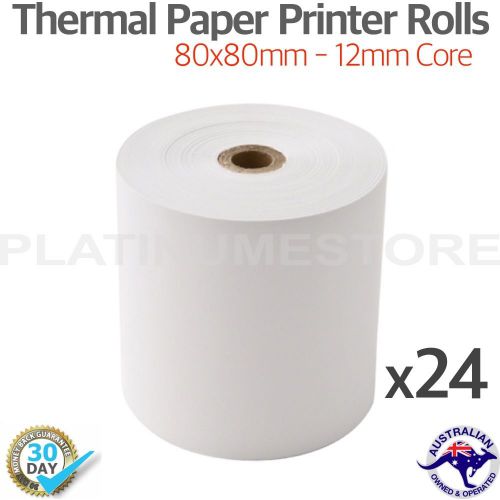 24 Rolls 80x80mm Thermal Paper Cash Register Receipt Roll for Docket Printers