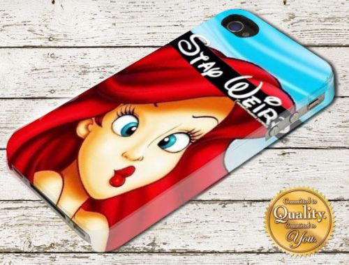 Ariel Mermaid Stay Weird Quote Disney iPhone 4/5/6 Samsung Galaxy A106 Case