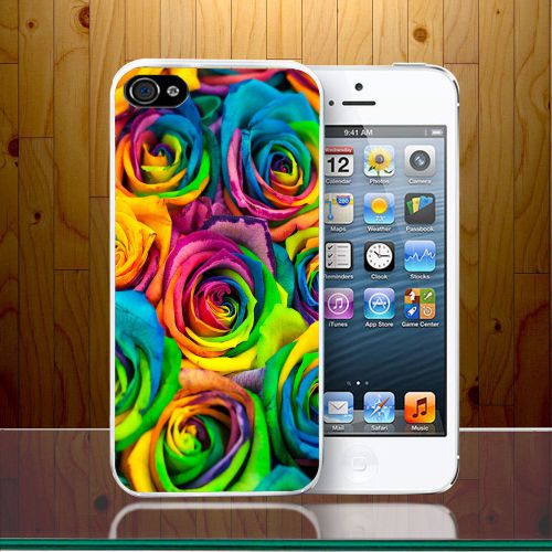 New Roses Coloured Rainbow Flowers Rose Case cover For iPhone and Samsung galaxy