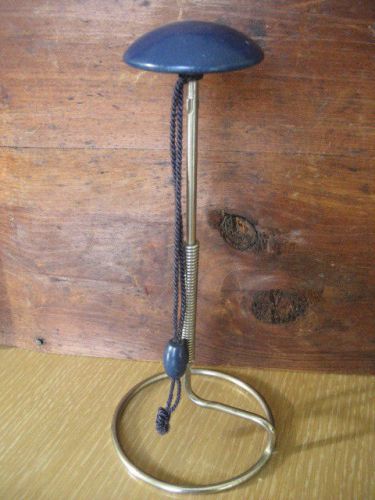 Vintage Wire &amp; Wood Counter Top Hat Stand Holder Store Display