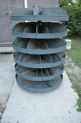 6 shelf rotary bin 34&#034; diameter x 48&#034; tall