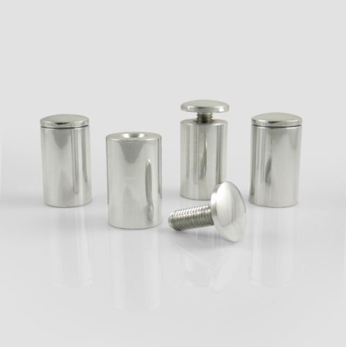 1-1/4&#034; x 2&#034; inexpensive aluminum chrome polished standoffs -vs-e03- set of 4 for sale