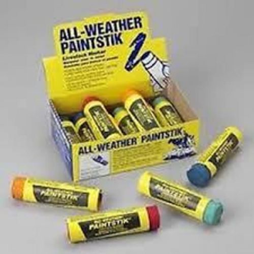 All weather paintstik paint sticks livestock markers swine cow *box of 12* white for sale