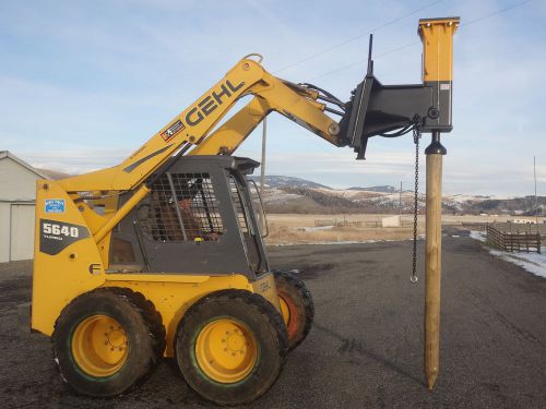 hydraulic post driver/ post pounder  skid steer mount