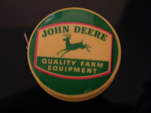 Vintage John Deer 48 Inch Tape Measure w/ Advertising and Portrait Picture Excel