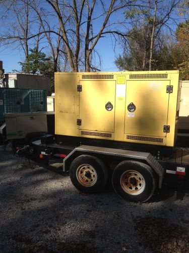Atlas copco 35kw trailer mounted diesel generator 1 &amp; 3 phase john deere engine* for sale