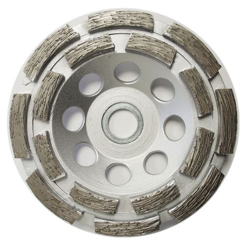 4.5” PREMIUM Double Row Concrete Diamond Grinding Cup Wheel for Angle Grinder
