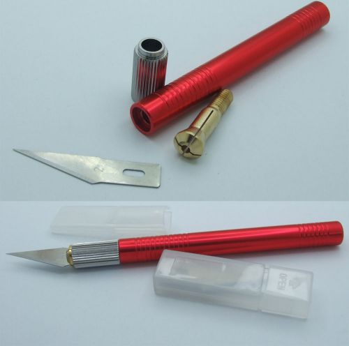 1 set Medium Burin Aluminum Precision Knife with Handle free 5 pcs Knifes Blade