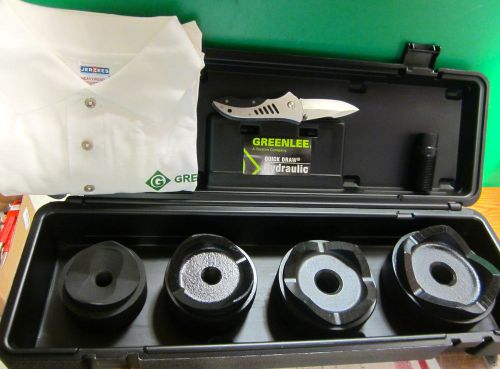 GREENLEE 7304 2-1/2&#034; - 4&#034; CONDUIT SIZE ROUND KNOCKOUT SET, PREOWNED, FAST SHIP