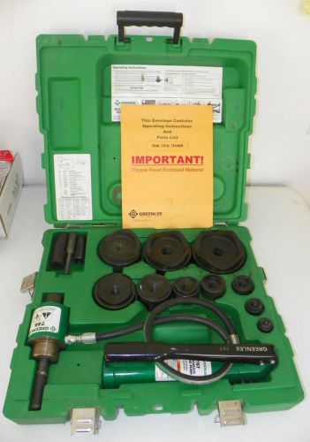 Greenlee slugbuster knockout punch and hydraulic driver set, 746 ram 767 pump for sale