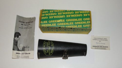 Greenlee Vintage Knock Out Punch Set 735BB Conduit 1/2 - 1 1/4 Leather Case  Box