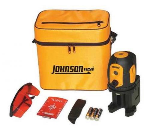 JOHNSON 40-6680 Laser Level,5-Beam,Self-Leveling,Red with Accessories