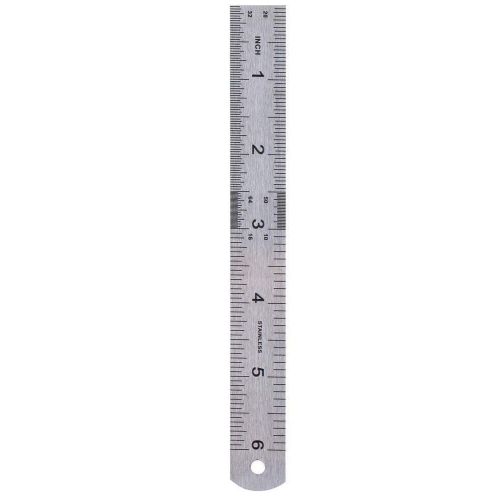 15cm Double Side Stainless Steel Measuring Straight Ruler Tool 6 Inches New SU