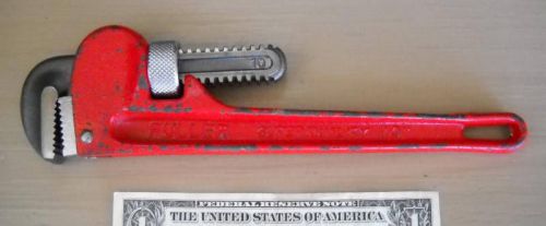 Vintage 10&#034; fuller japan red super quality pipe wrench for sale