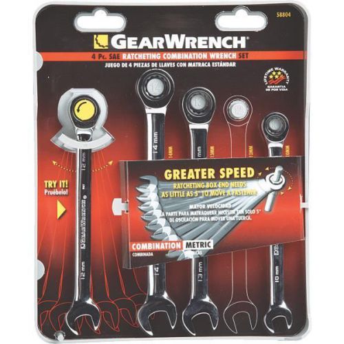 4pc Gear Wrench Set Mm 9660