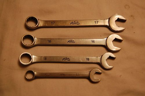 Mac Tools Metric Short Combination Wrenches 11mm, 15mm, 16mm &amp; 17mm