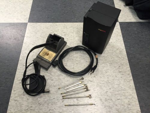 Metcal mx-500p-11 dual switchable soldering station with iron, 7 tips, stand etc for sale